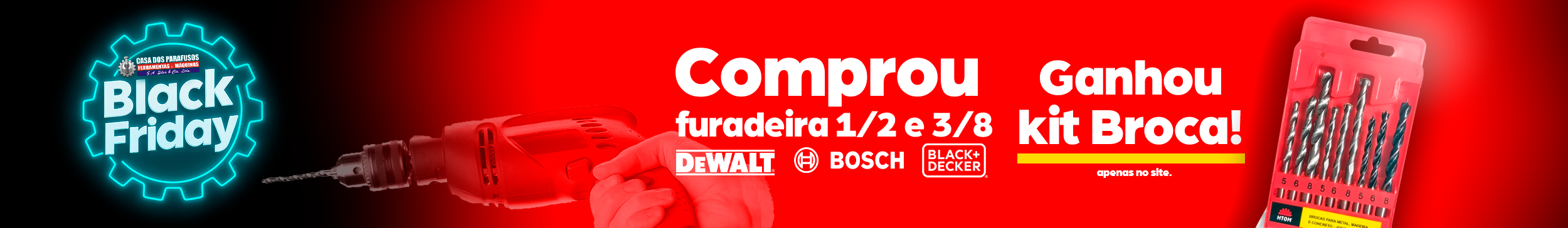 Furadeira + Broca | Casa dos Parafusos 
