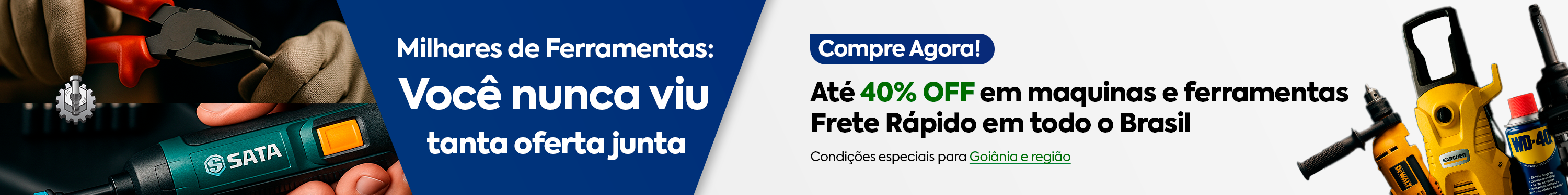 Oferta de ferramentas em varejo