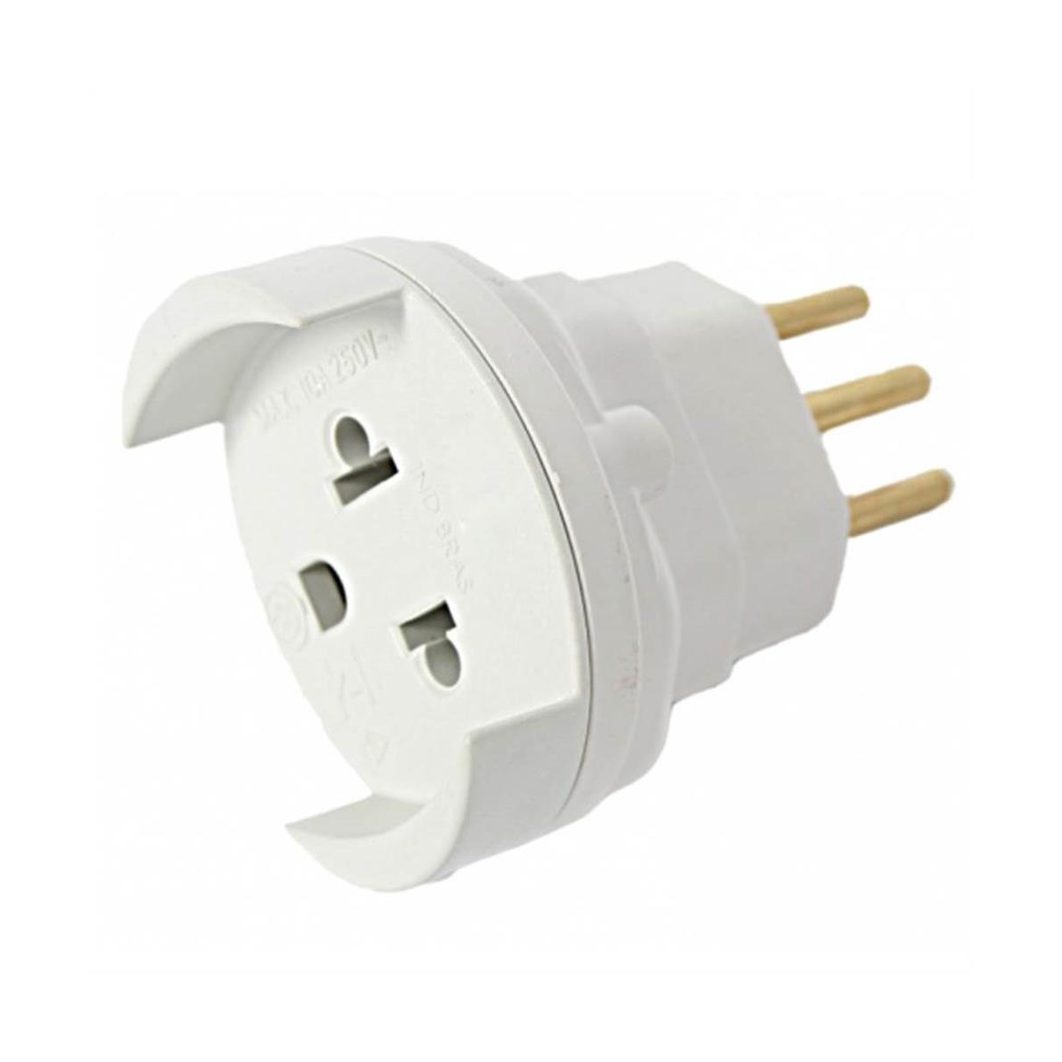 Adaptador Para Tomada Bipolar 2P+T 10A/250V - FAME - 2161