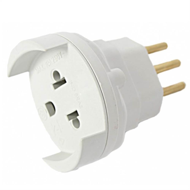 Adaptador Para Tomada Bipolar 2P+T 10A/250V - FAME - 2161
