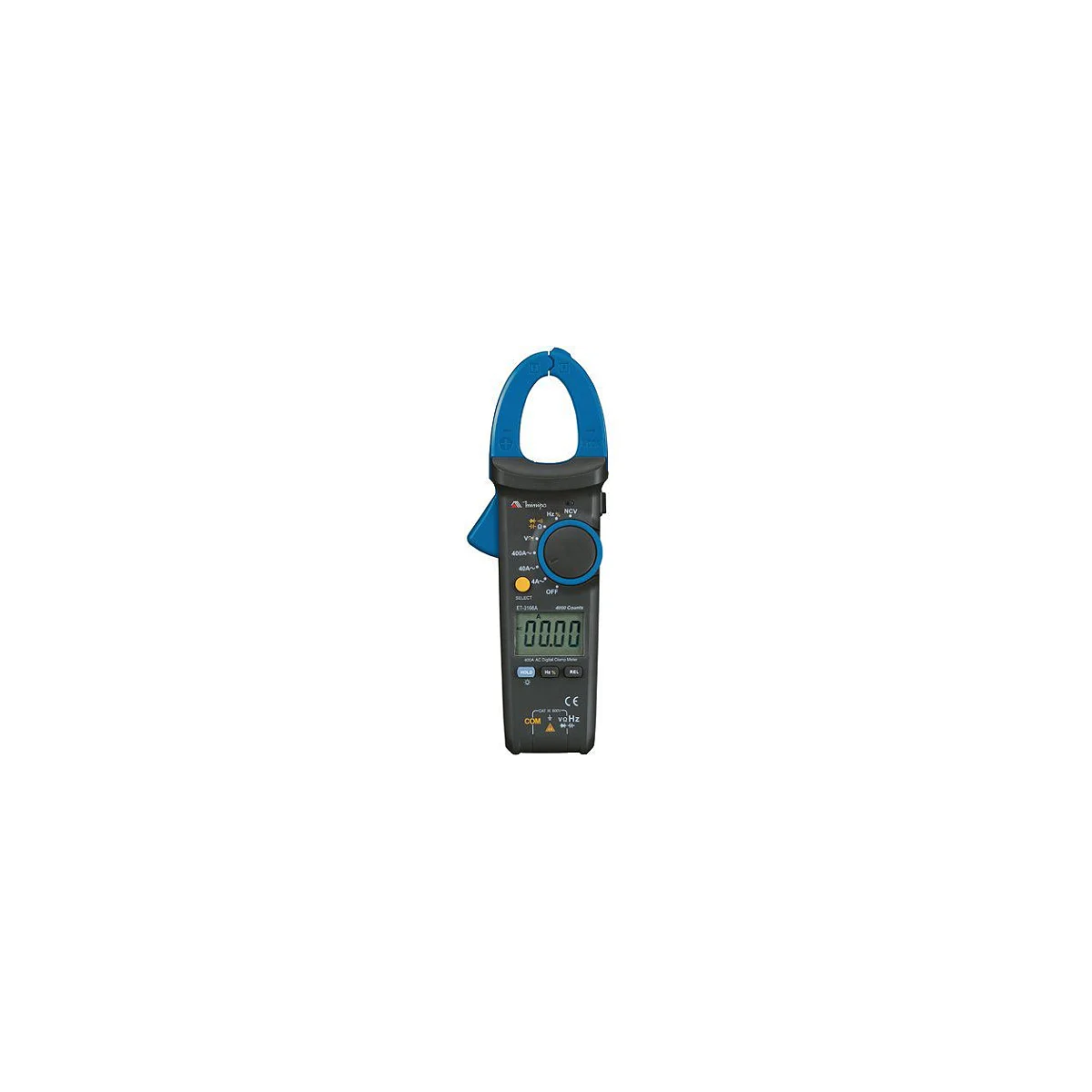Alicate Amperímetro 400A AC – NCV/CAT III-600V/4000 contagens / Capacitância - Minipa-ET-3166A