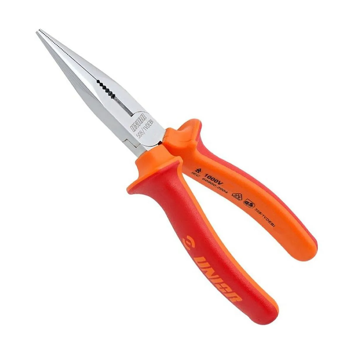 Alicate Bico Reto Longo VDE 200mm - UNIOR-610437BR