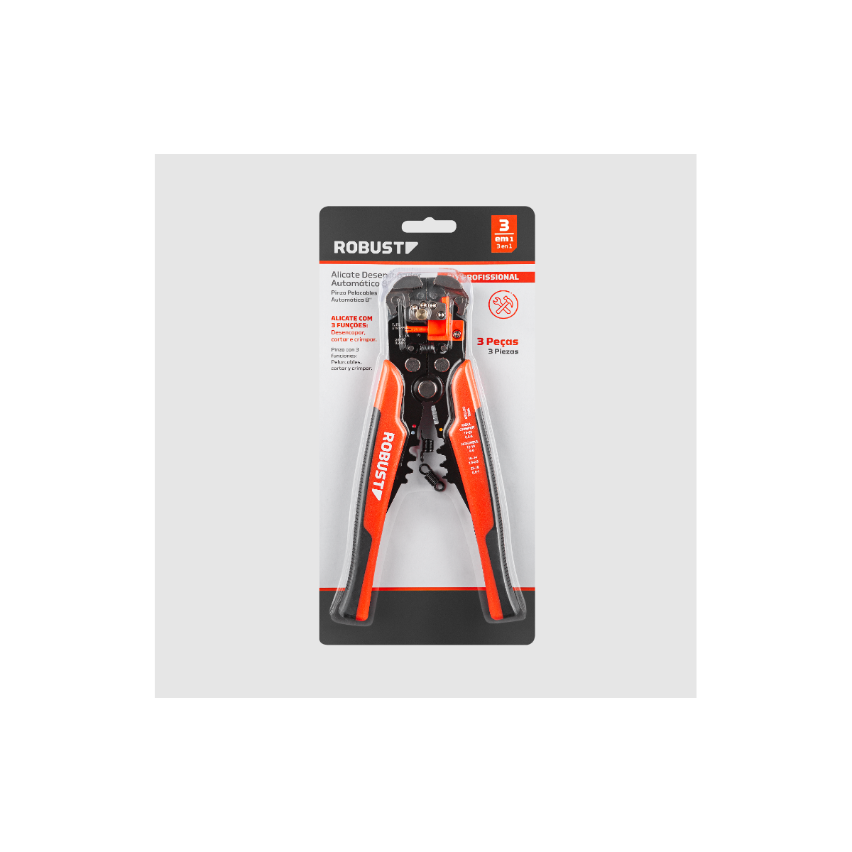 Alicate Desencapador de Fios Automatico 8" - ROBUST-S28202200