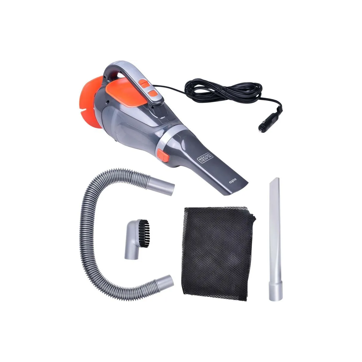Aspirador de Automóveis 12V 610ml Ação Ciclônica com 3 Acessórios e Bolsa - BLACK&DECKER-BDCV610-LA
