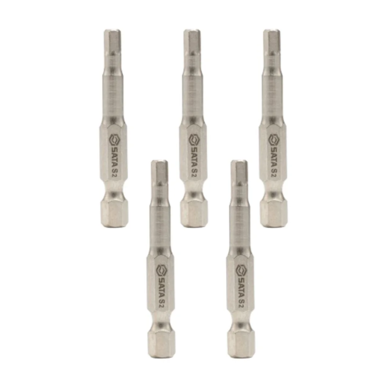Bit Hexagonal de 4mm x 50mm com 5 Unidades - SATA-ST59354