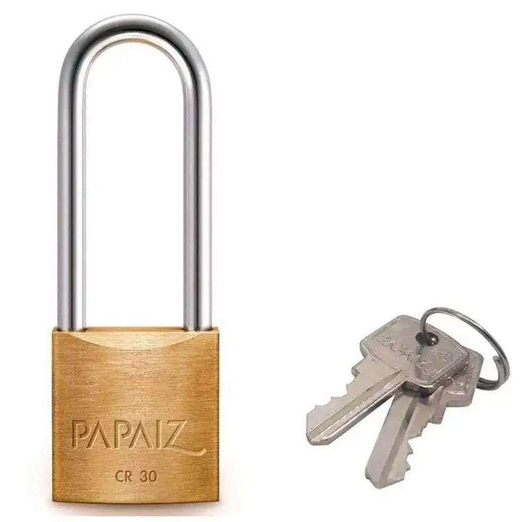 Cadeado em latão com haste longa 30 x 70 mm - CR30/70 - RAPAIZ-0100302CX