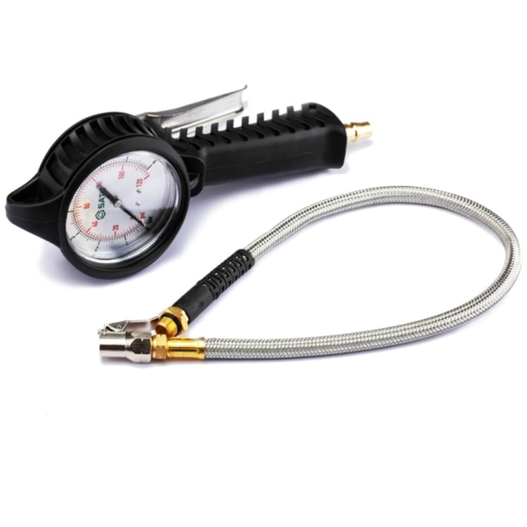 Calibrador De Pneu Manual com Duas Unidades de Medida: Bar / Psi - SATA-ST98101