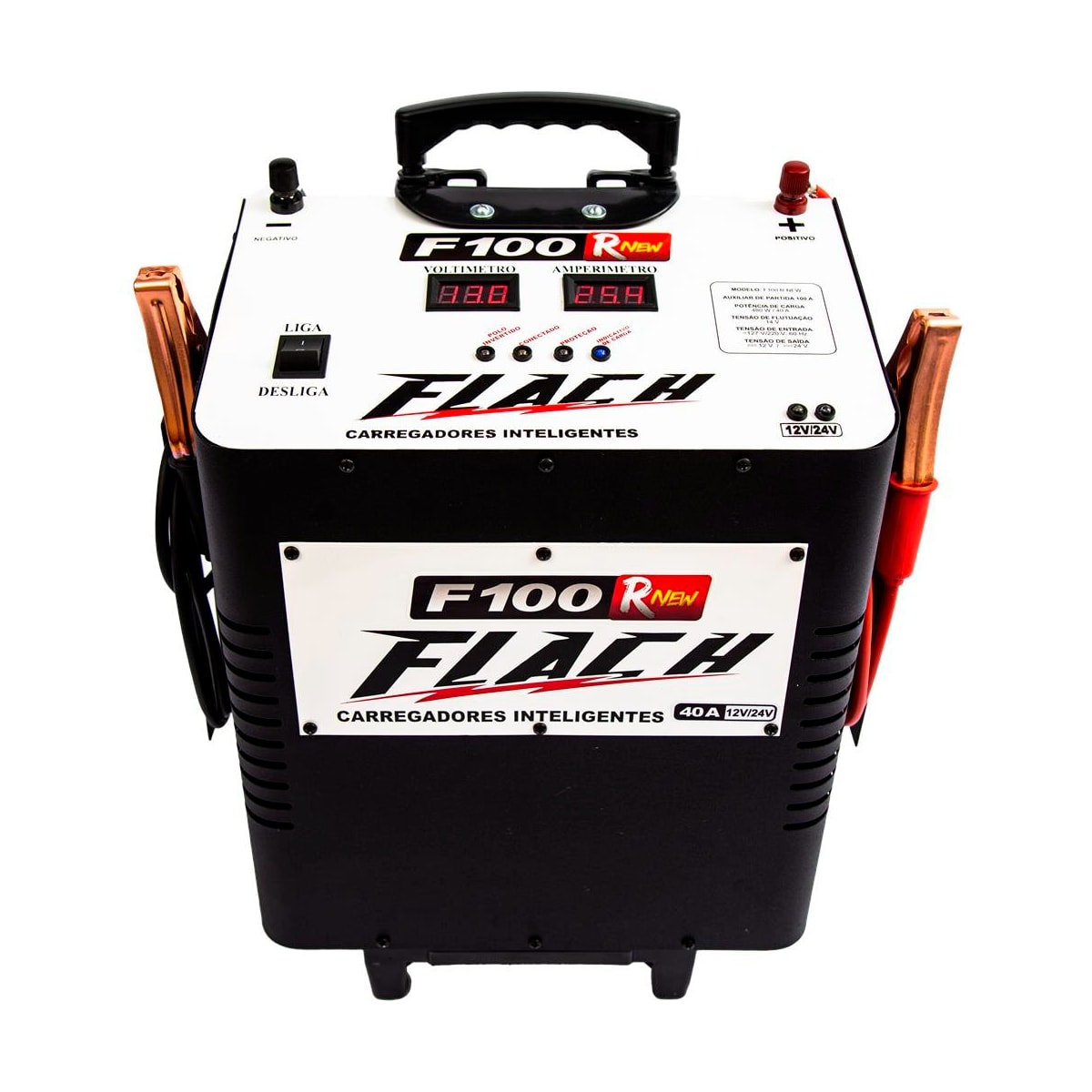 Carregador Inteligente 40 A c/ AUX. PART. 100 A - 12V - F100RNEW