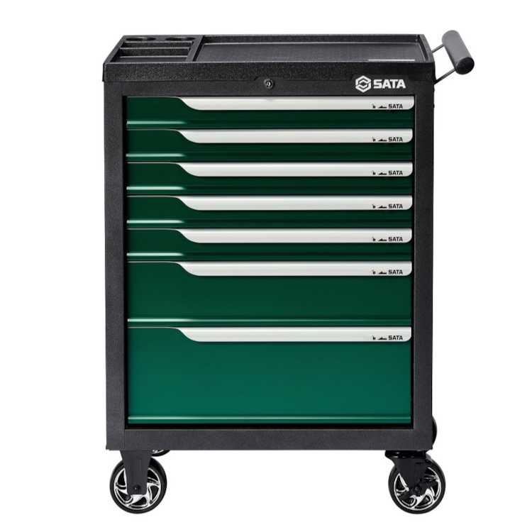 Carro Para Ferramentas com 7 Gavetas Verde SATA-ST95126G