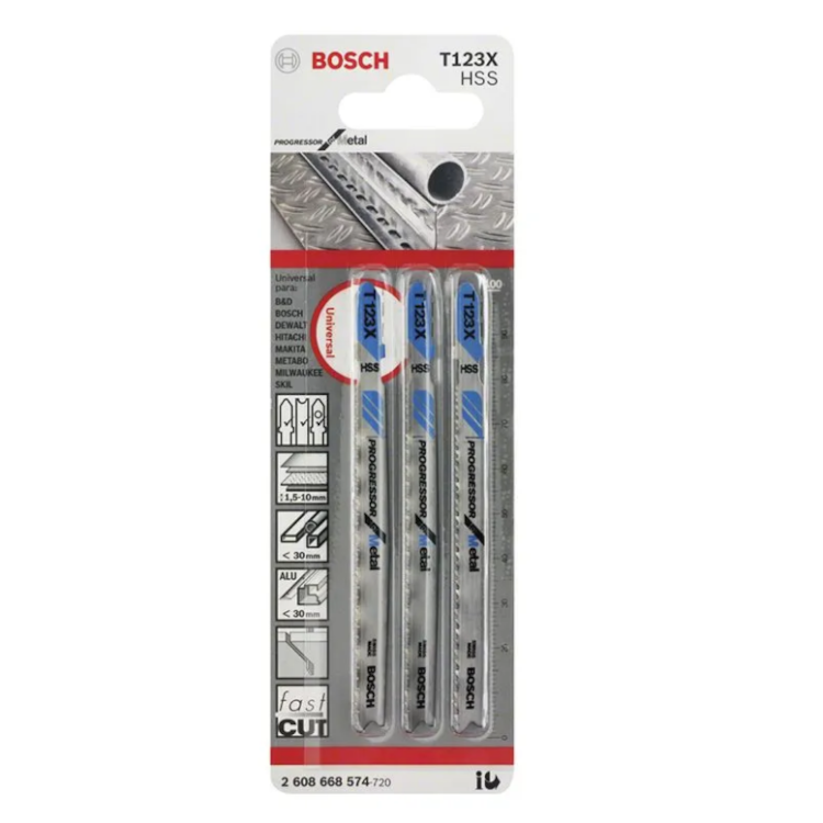 Cartela Com 3 Lâminas de Serra Tico-Tico - BOSCH-T123X