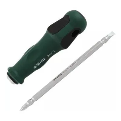 sasasa Chave Cabeça Dupla Fenda Phillips Com Cabo n1 x 5mm x 100mm - SATA