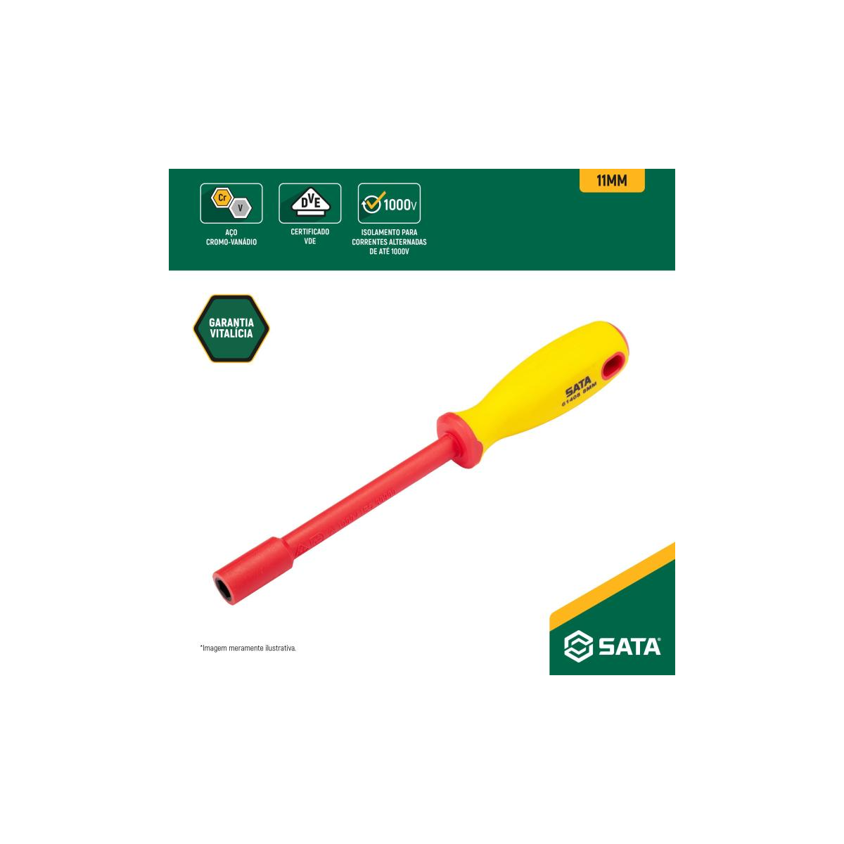 Chave Canhão VDE 11MM (7/16"x5") - SATA-ST61411