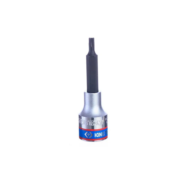 Chave Soquete Estriado Longo Tipo Hexalobular T25 Encaixe 1/2