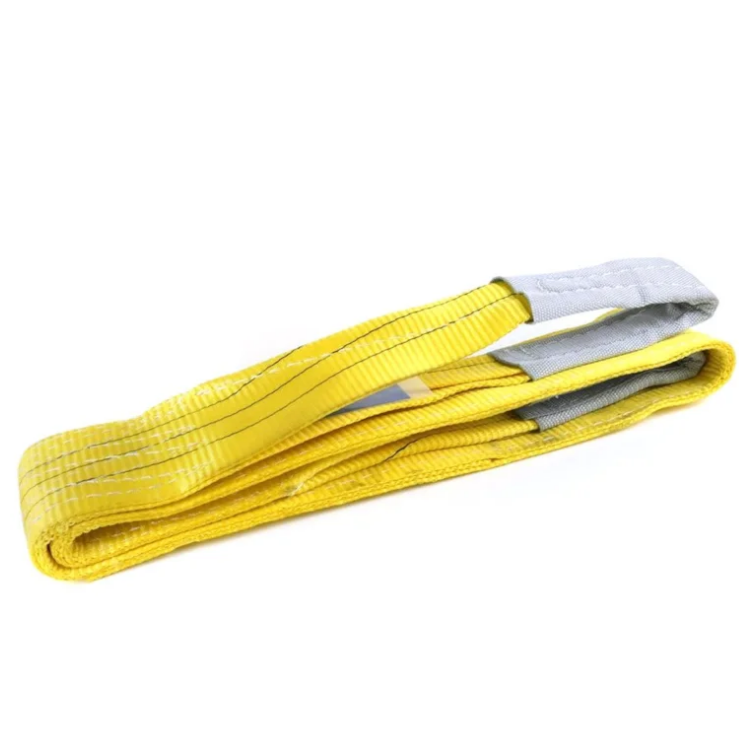 Cinta para Elevação de Carga 3 Toneladas 90 mm x 5 m com Olhal Reforçado Sling Amarela -ROBUSTEC-RCEI139