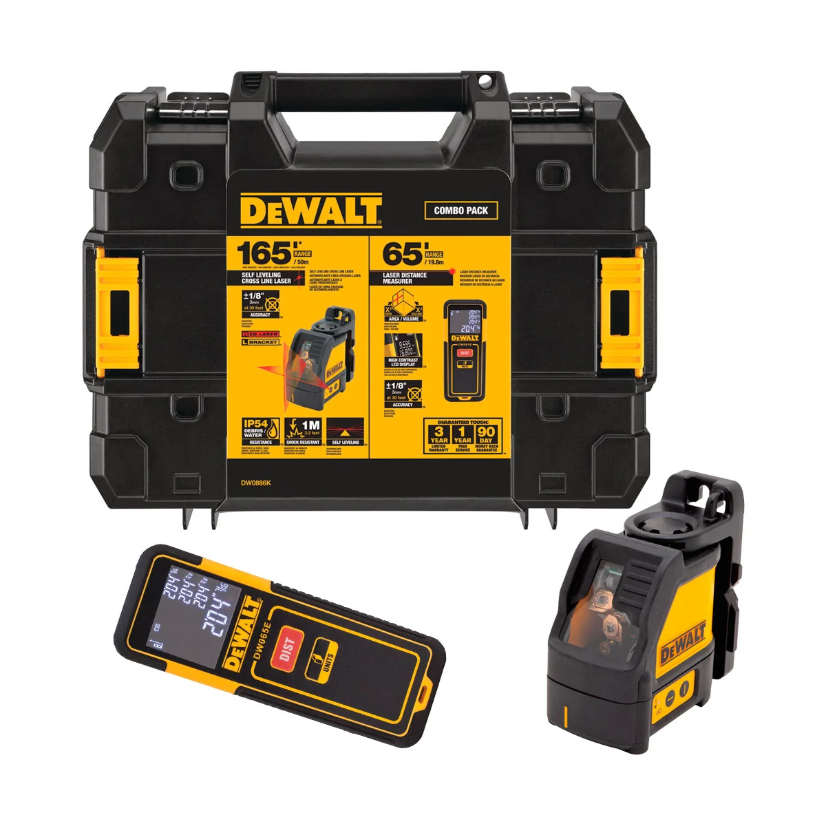 Combo Nivel Laser + Trena Laser 20M - DEWALT-DW0886K