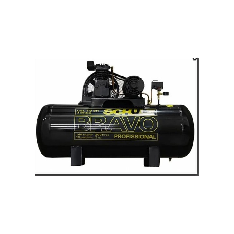 Compressor Bravo Trifásico CSL 3HP 15PCM/200L 140 PSI - SCHULZ-92179470