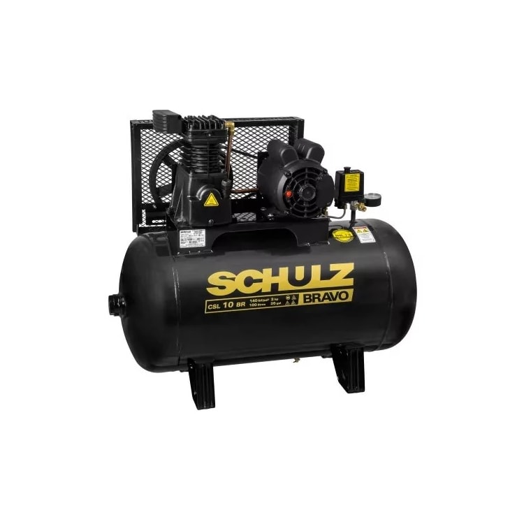 Compressor de Ar Bravo CSL 2Hp 10 Pés 100L Trifásico 220/380V - SCHULZ-92178510