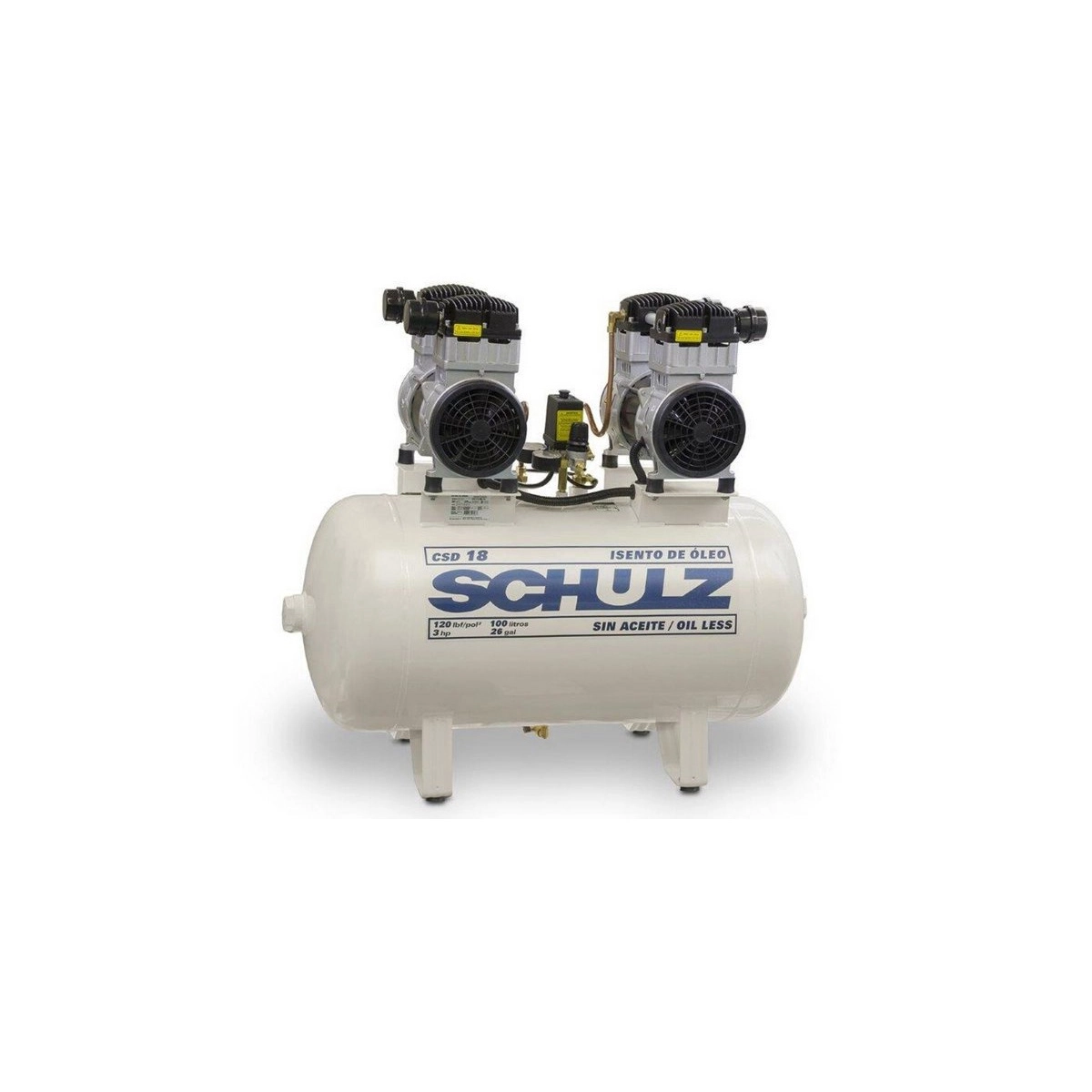 Compressor De Ar CSD 18/100L 50/60HZ 3HP 4P Monofásico - SCHULZ-92473680