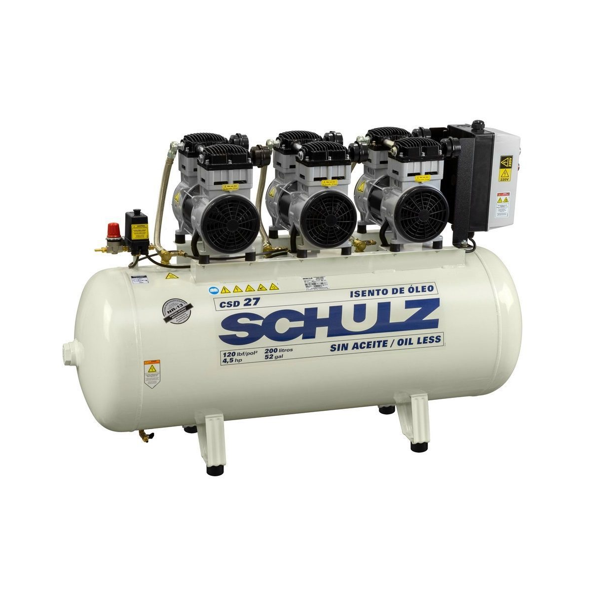 Compressor De Ar CSD 27/200L 50/60HZ 4,5HP 4P Monofásico - SCHULZ-92473690