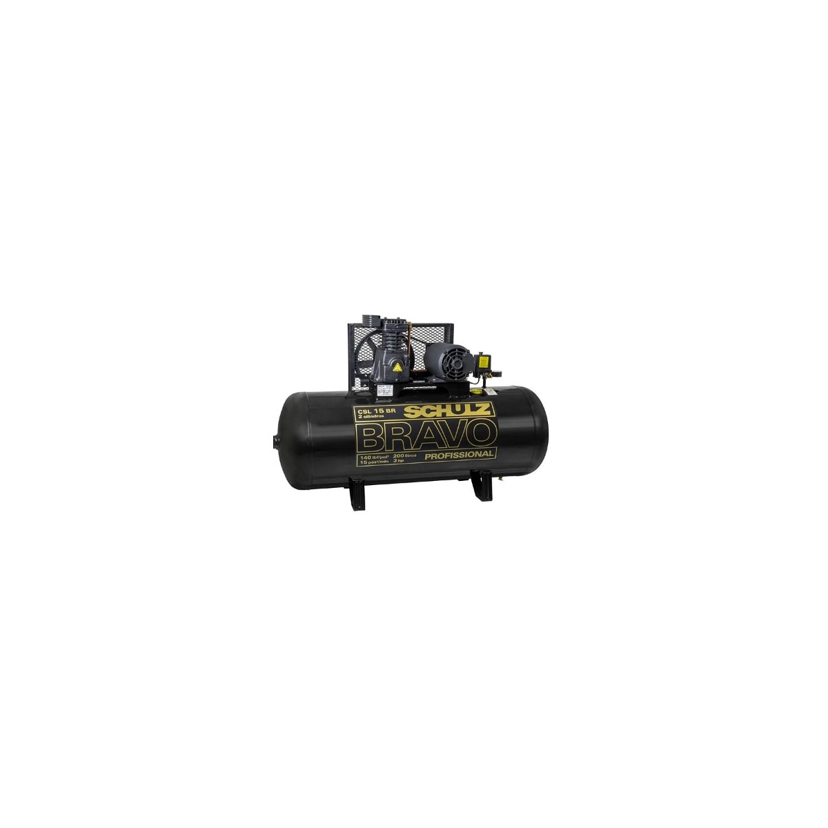 Compressor de Ar Monofásico 3HP 15PCM 200L 110/220V Bravo - SCHULZ-CSL15BR/200