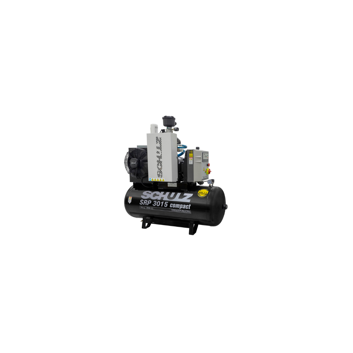 Compressor de Ar Parafuso Compacto 15HP 200L 380V 7,5 bar Trifásico SRP3015E- SCHULZ-97038930V2