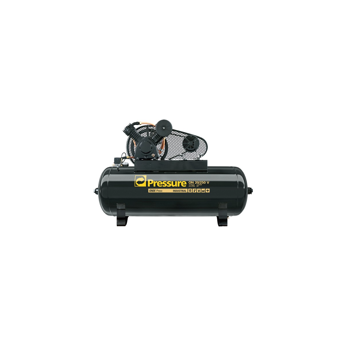 Compressor De Ar Pistão Ônix Press 20 Pés 250L 5hp Trifásico - PRESSURE - ON20250VT