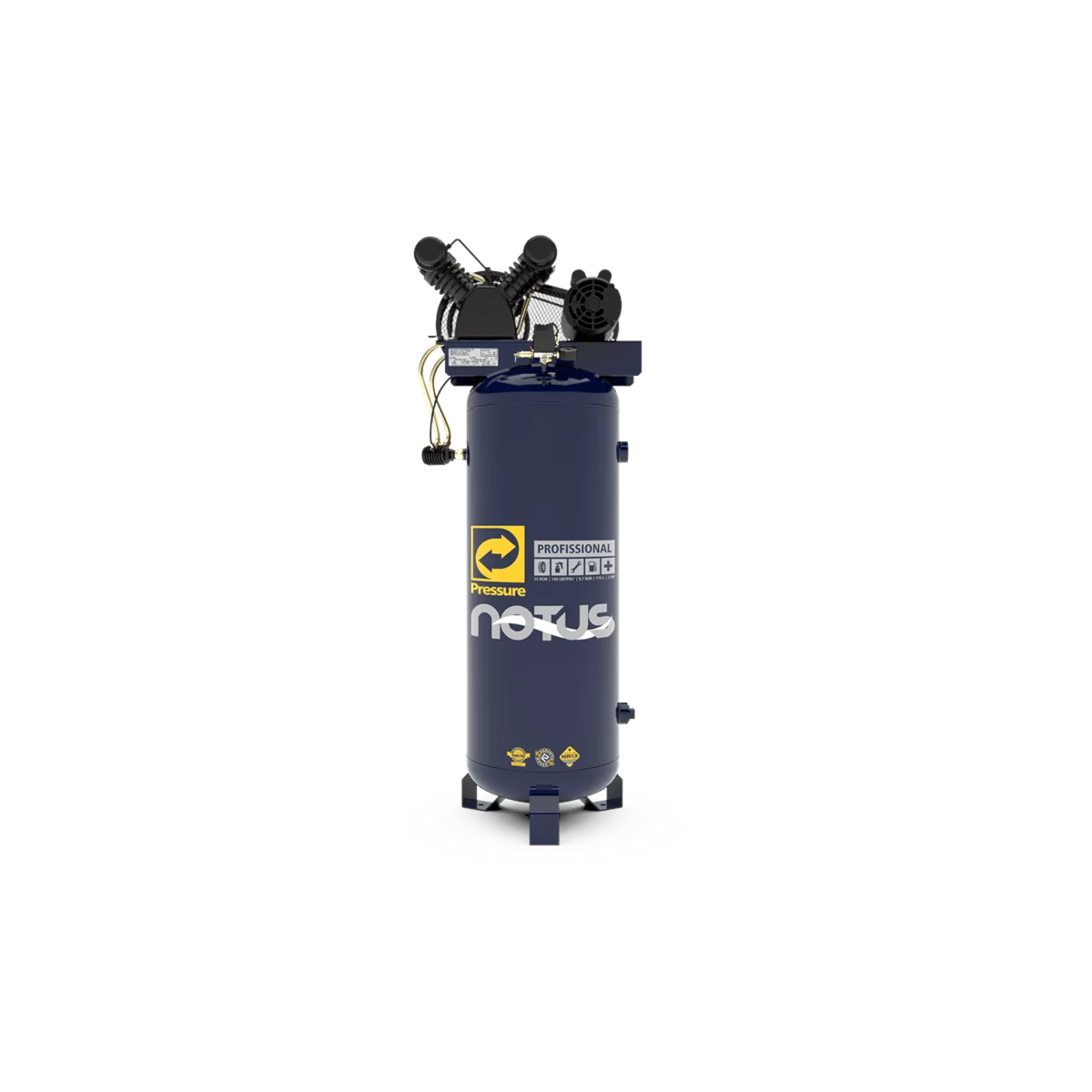 Compressor De Ar Vertical Notus 15 Pés 175L 3hp 110/ 220v Monofásico - PRESSURE - 8975701039