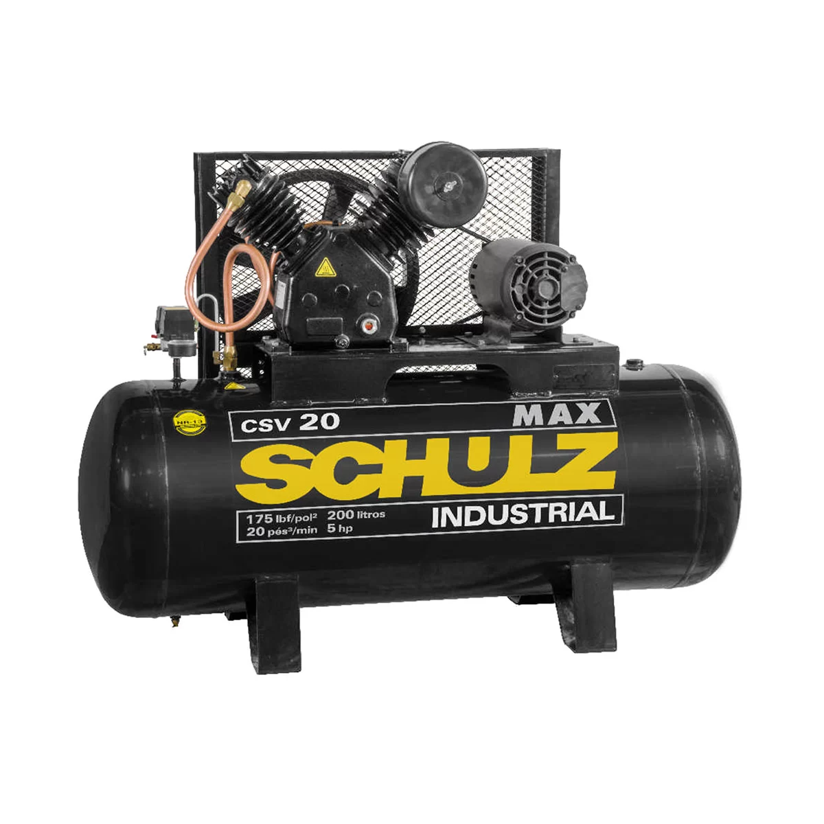 Compressor Max Schulz CSV 20 Pés 200 Litros 175 Libras Trifásico - SCHULZ-9229241