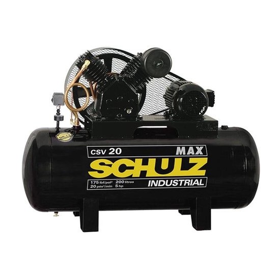 Compressor Max Schulz CSV 20 Pés 200 Litros 175 Libras Trifásico - SCHULZ-9229241