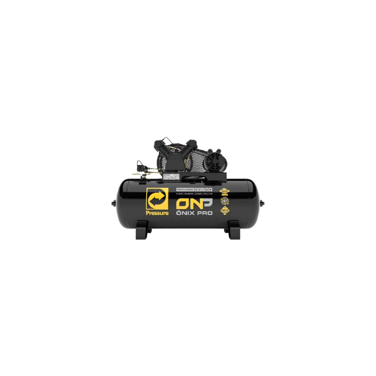 Compressor Ônix Pro/Vortex 15pcm/175L 140psi 3hp Monofásico - PRESSURE - 8975701034
