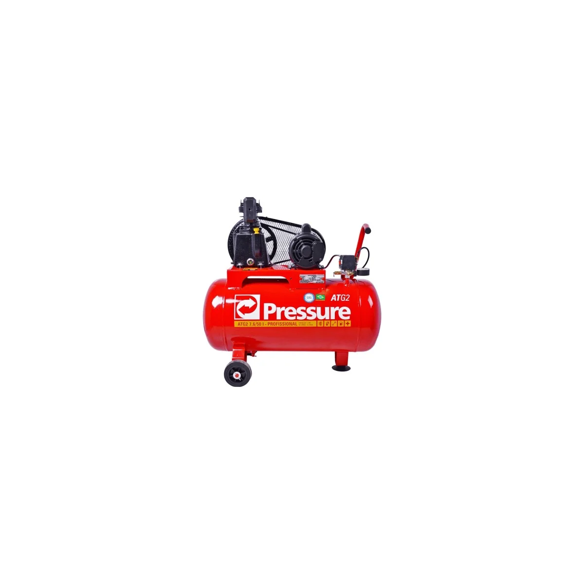 Compressor ONP Ônix Pro 7,6pcm 50l 120psi 2hp Monofásico - PRESSURE - ONP7650IM