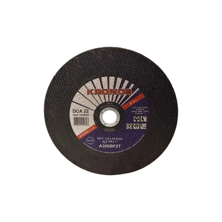 Disco de Corte 12 x 1/8 x 1 DCA22 Standart KRONOS-03009