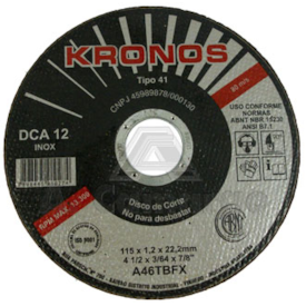 Disco De Corte 4.1/2 X 3/64 X 7/8 - KRONOS-DCA 12
