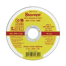 Disco De Corte 4 1/2 X 3/64 X 7/8 - STARRETT-DAC11514