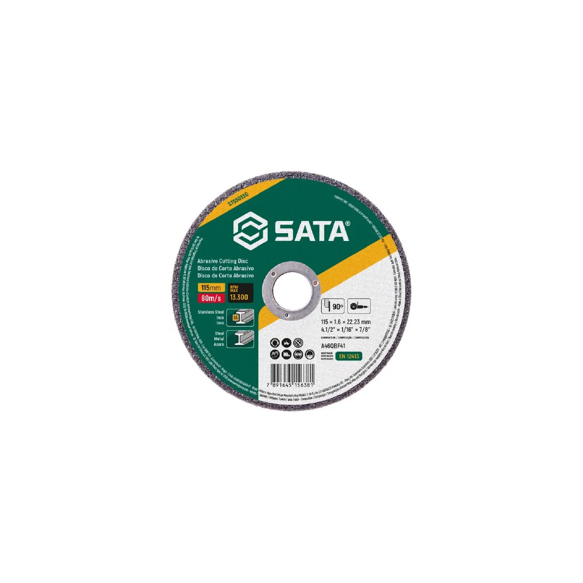 Disco De Corte Abrasivo Inox 4.1/2'' X 1,6MM - SATA-ST55053G