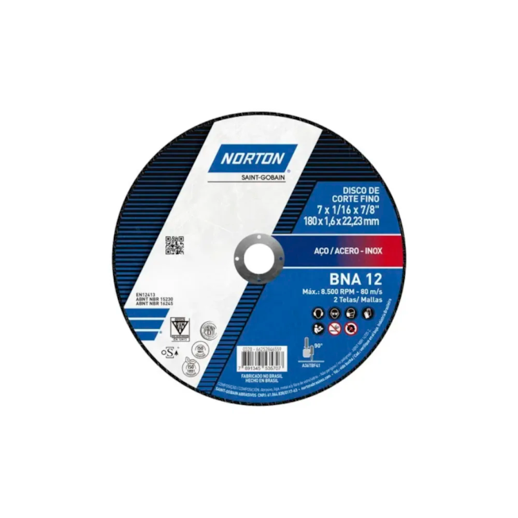 Disco De Corte BNA12 7 X 1/16 X 7/8 - NORTON-66252843688