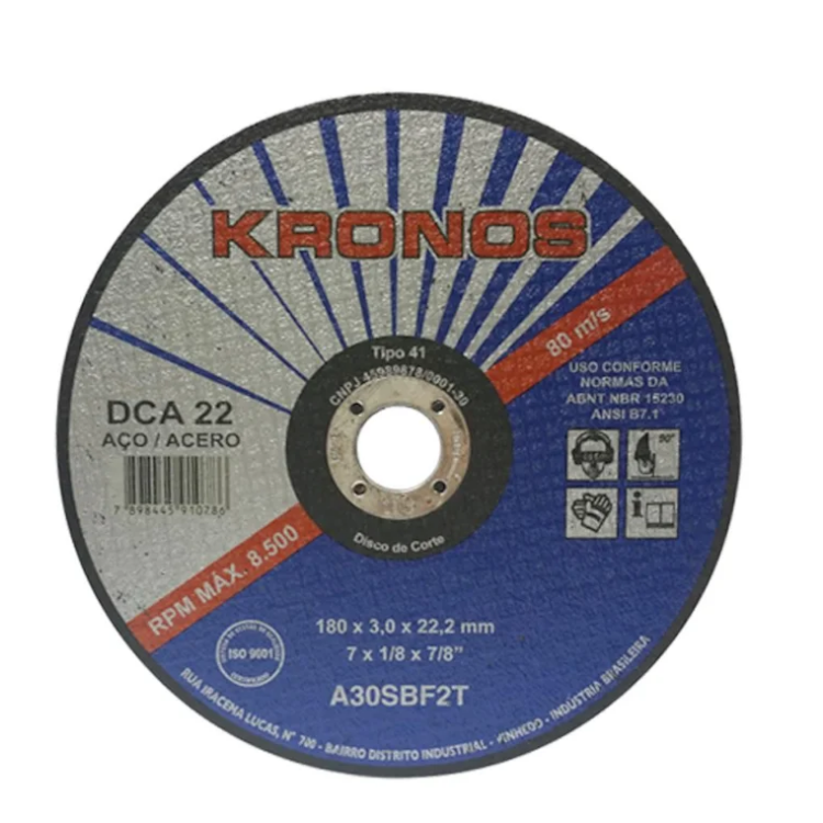 Disco de Corte DCA 32 10 X 1/8 X 3/4 -KRONOS-1005