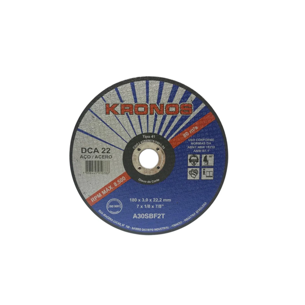 Disco de Corte DCA 32 14 X 1/8 X 1-KRONOS-1010