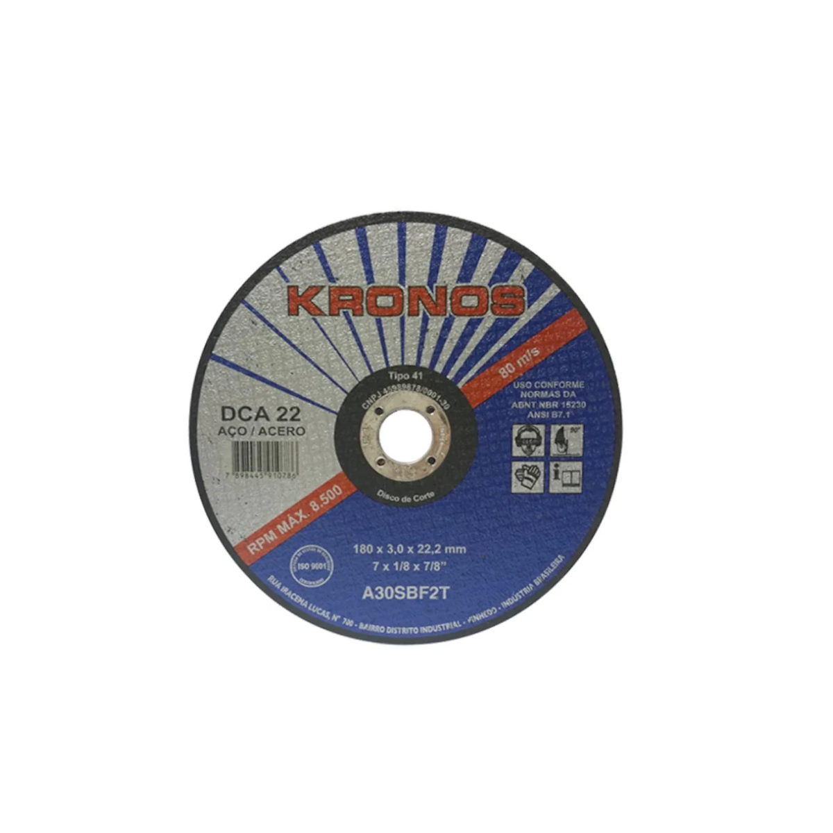 Disco de Corte DCA 32 4 1/2 X 1/8 X 7/8-KRONOS-1001