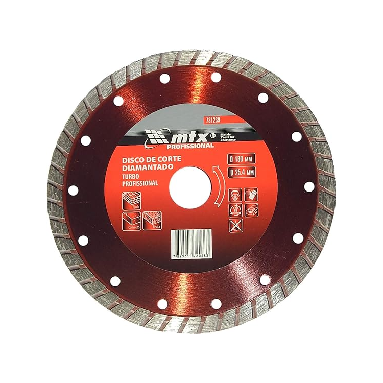 Disco De Corte Diamantado Turbo 180 X 25,4MM - MTX-731239
