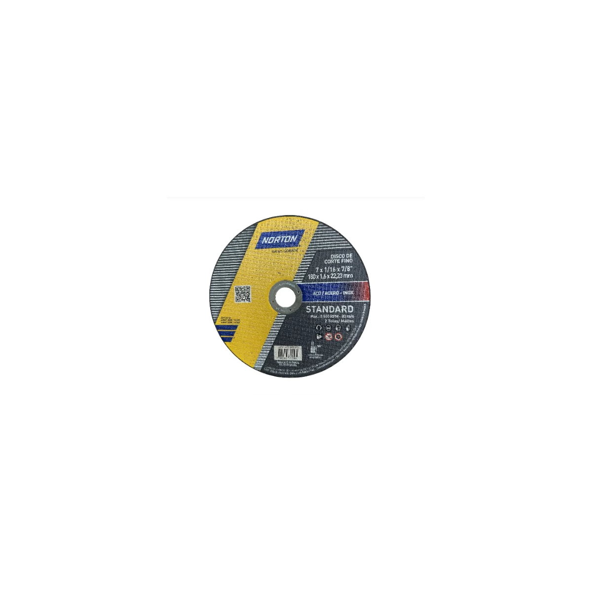 Disco de corte INOX 7 1/6X7/8 Standart - NORTON-66252850173