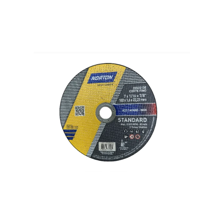 Disco de corte INOX 7 1/6X7/8 Standart - NORTON-66252850173