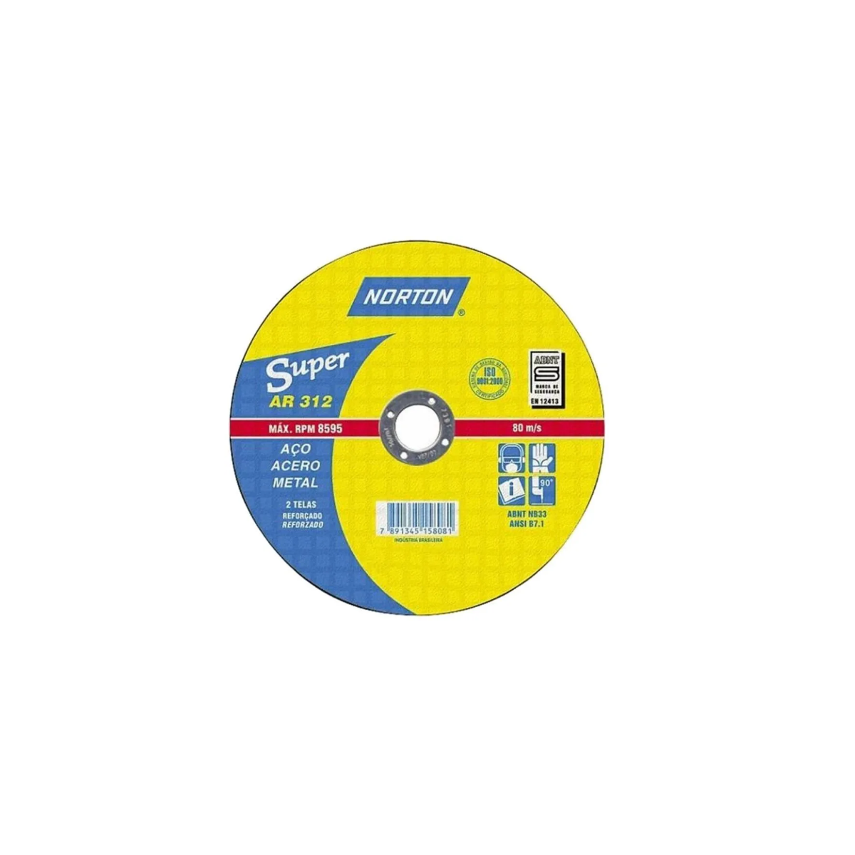 Disco de Corte Para Ferro AR-312 10" x 1/8" x 5/8" - NORTON- 66252842986