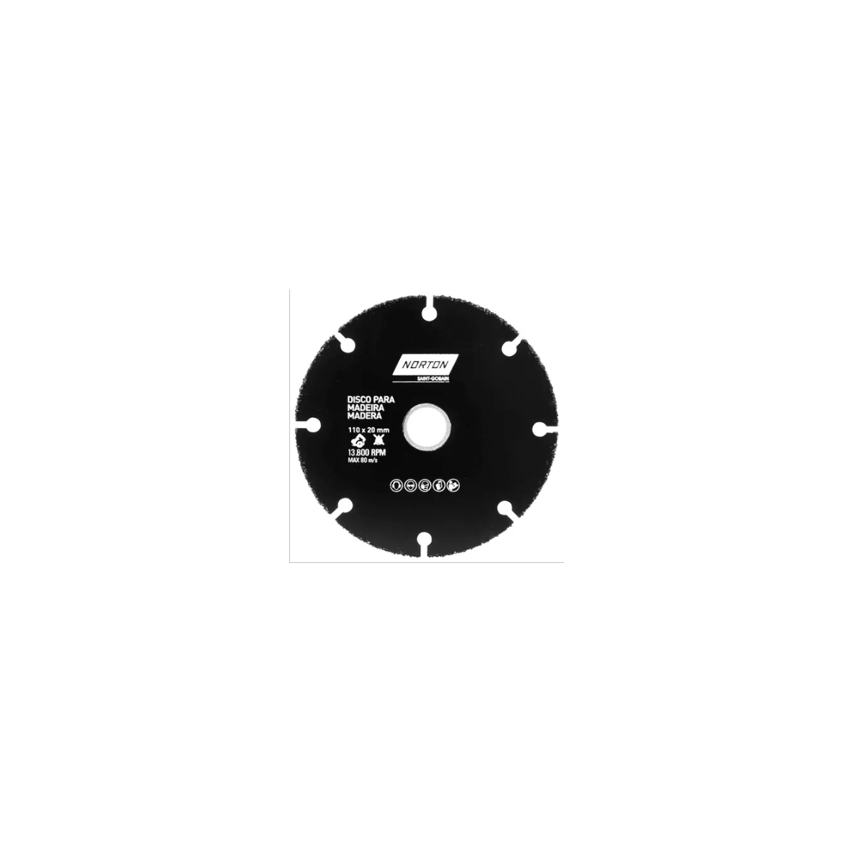 Disco de corte para madeira 110x20mm NORTON-69957315170