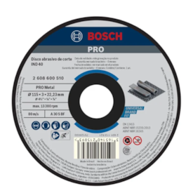 Disco De Corte Plano 4.1/2" X 1/8" X 7/8" - BOSCH-2608600510