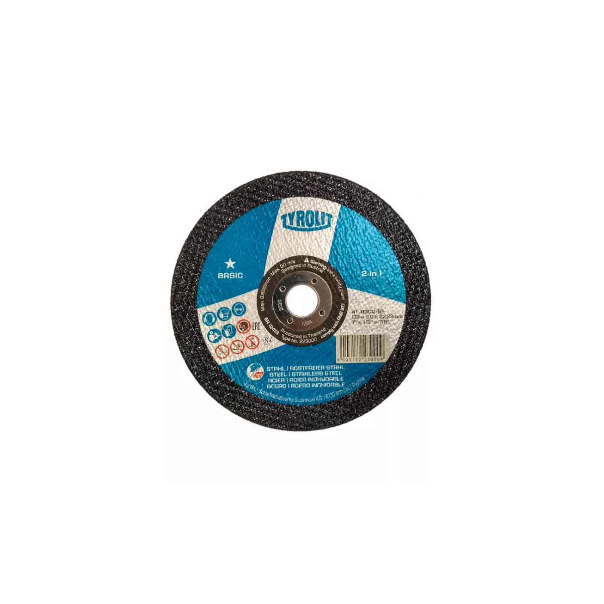 Disco de Corte Tlt Basic 7 x 1/8 x 7/8 - TYROLIT-223000