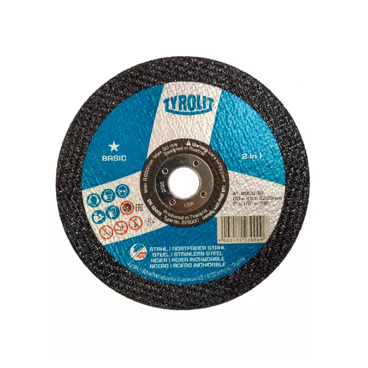 Disco de Corte Tlt Basic 7 x 1/8 x 7/8 - TYROLIT-223000