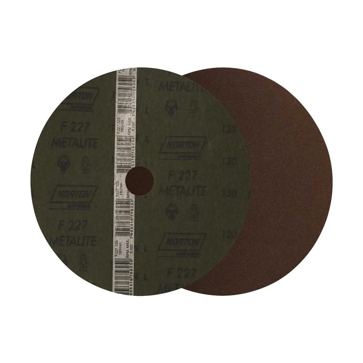 Disco De Fibra Metalite F247 180 X 22MM Grão 120 - NORTON-66261199718