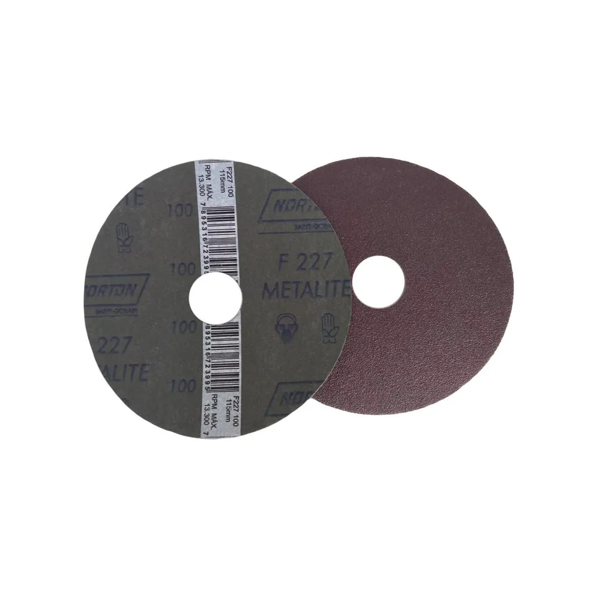 Disco De Lixa Metalite F227 115 X 22MM Grão 100 - NORTON-5539538683