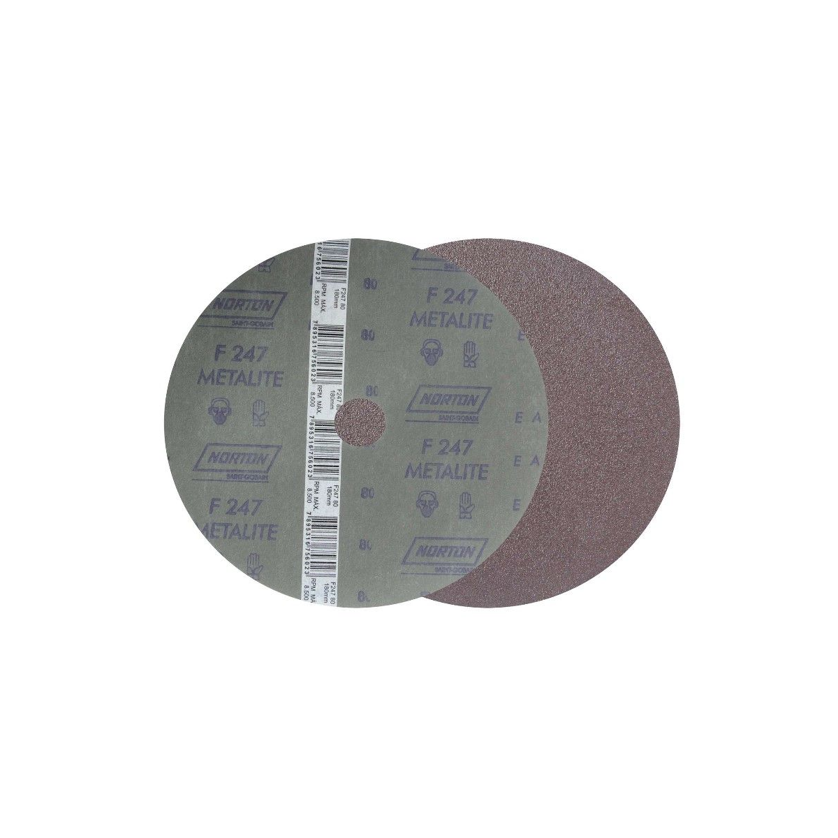 Disco De Lixa Metalite F247 180 X 22 Grão 50 - NORTON-5539537993